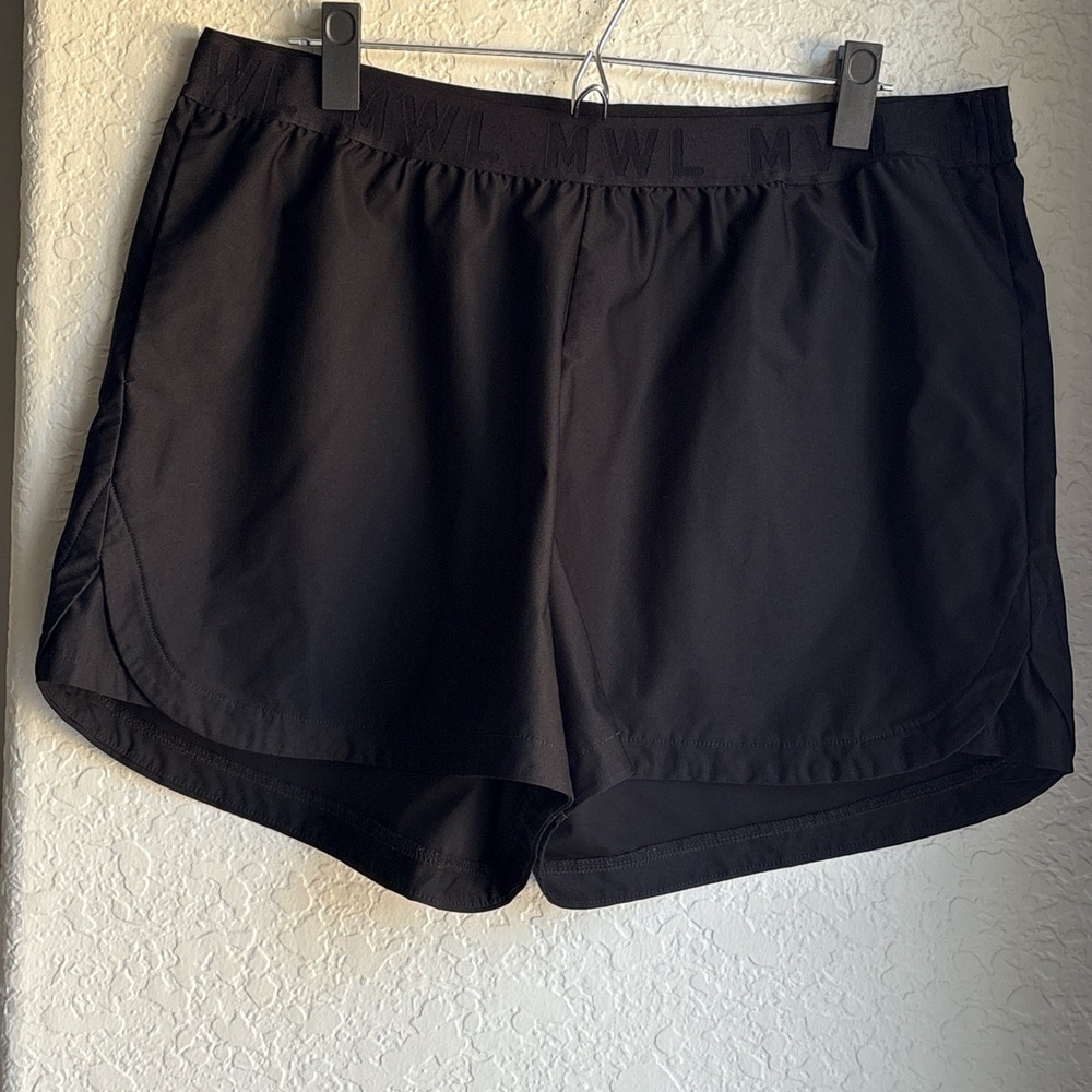 Madewell MWL Womens XL Shorts Pull On Black Elastic Waist Athletic Gym
